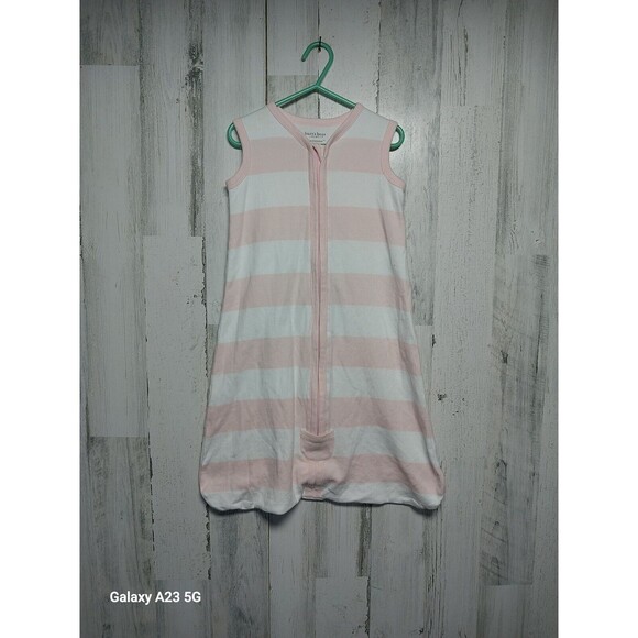 Burt’s Bees Baby Beekeeper Wearable Blanket Sleepsack Size Small White & Pink - Picture 1 of 7